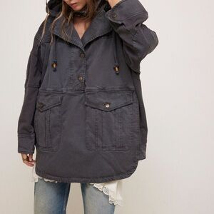 Free People We The Free Marlie Washed Pullover Jacket NWT